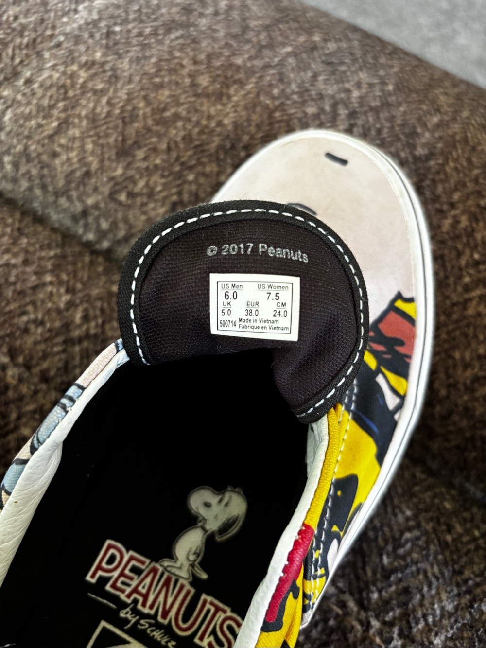 Peanuts Multicolor Graphic Slip-On Shoe gently used size 6 US men or  women 7/12 - Picture 3 of 8